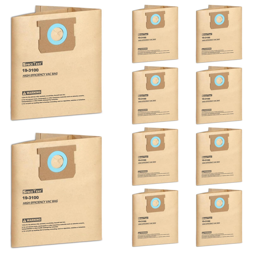 SpaceTent 19-3100 vacuum bags pack for clean, mess-free disposal.