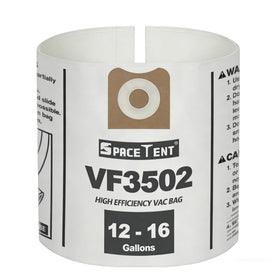 SpaceTent VF3502 5-pack dust bags for RIDGID vacuums, quick dry debris disposal.