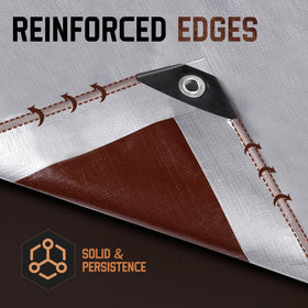 SpacEver reversible tarp for flexible two-side coverage.
