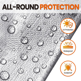 Spacever tarp reinforced corners with rust-proof grommets for rugged use