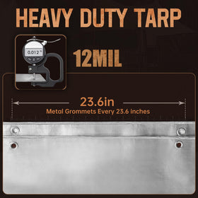 SpacEver tarp multi-use capabilities demonstrate coverage for boats, cars, and more