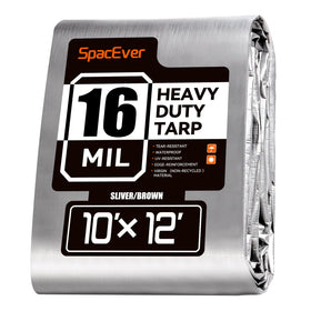 Spacever tarp waterproof 16mil protects belongings from rain and sun
