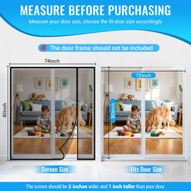 SpaceWhisper reversible-mesh-door offers flexible left-right access for different door handles.