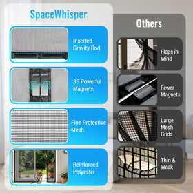 SpaceWhisper ultra-fine-mesh blocks small insects while preserving visibility.