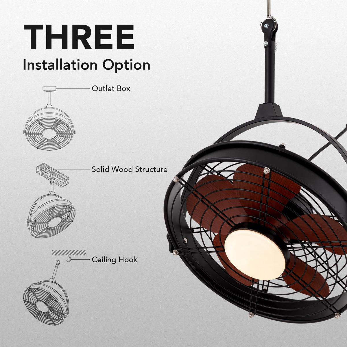 SPACORA plug-in design with a 16.4 ft cord for flexible mounting