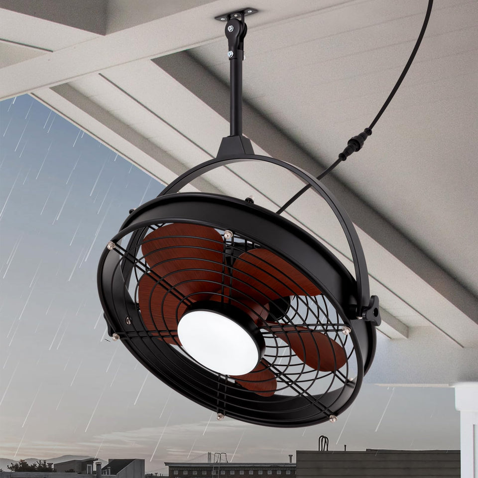 SPACORA 25in outdoor ceiling fan with lights for patios and gazebos