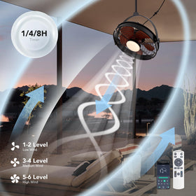 SPACORA six-speed settings for customizable comfort outdoors