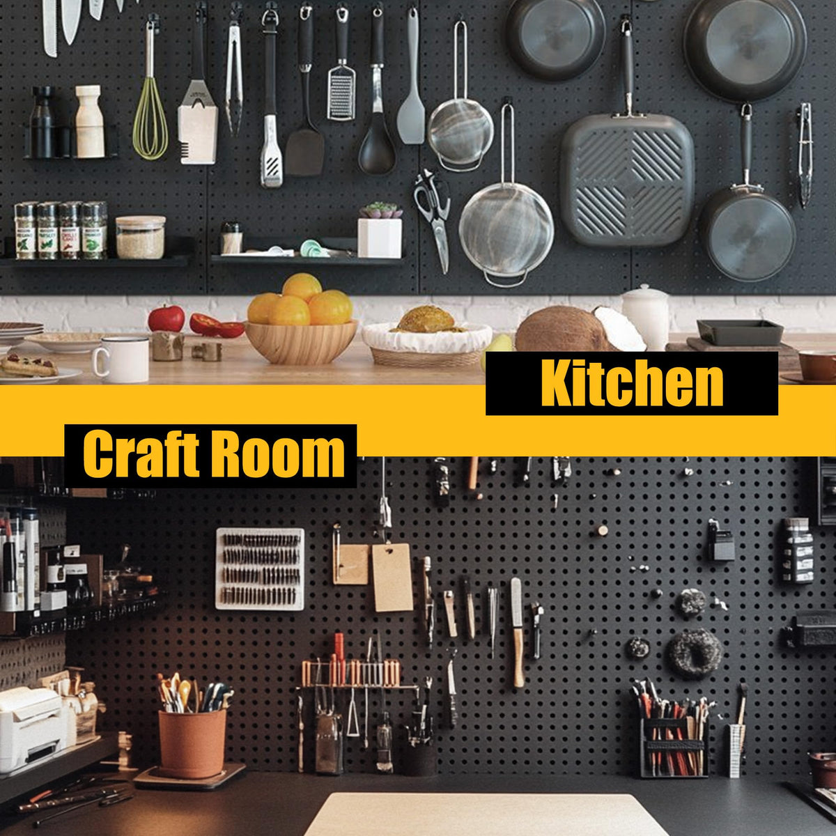 Spampur metal pegboard supports heavy tool storage up to 50 lbs per board.