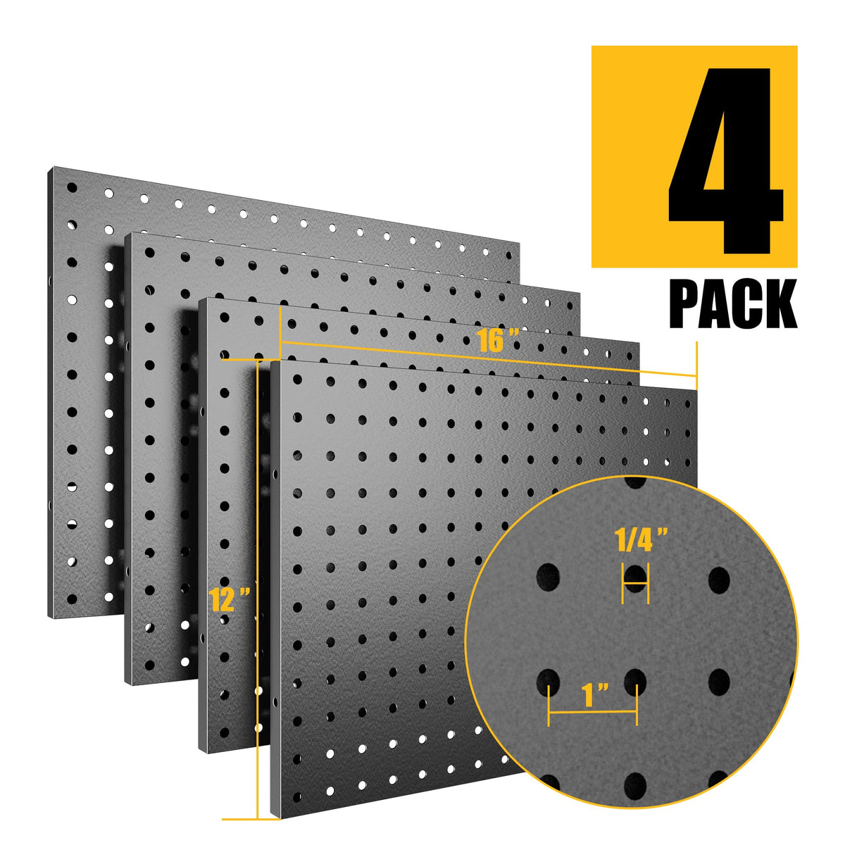Spampur pegboard panels compatible with standard hooks for versatile storage.