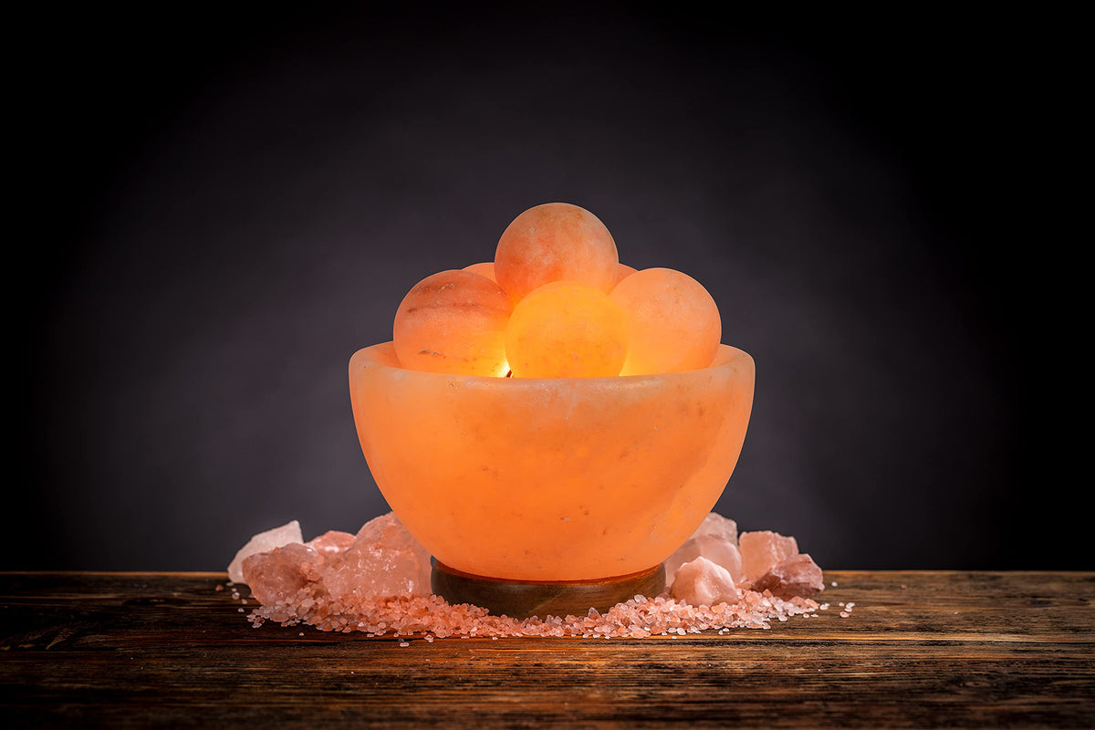 Amber glow from Spantik Himalayan Salt Lamp for cozy evenings