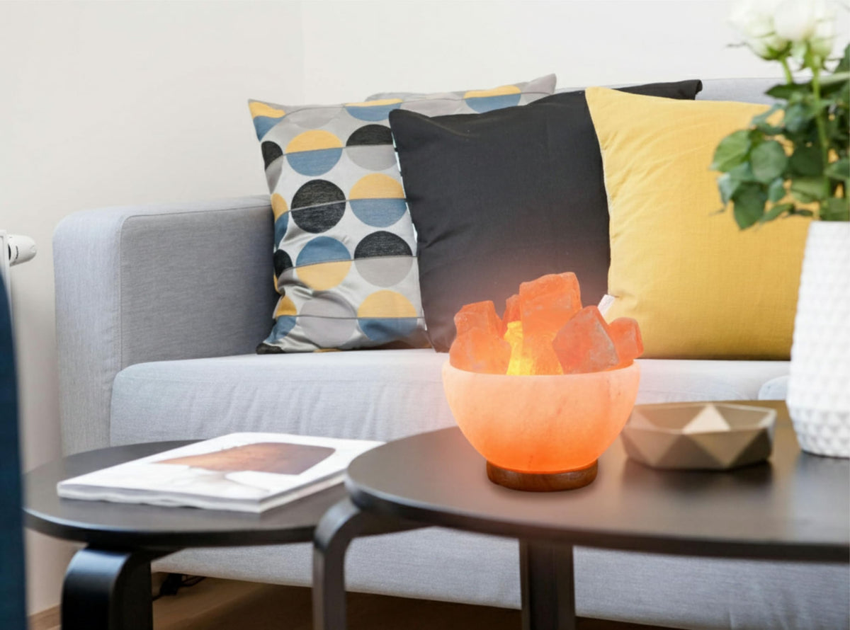Spantik Himalayan lamp shown as a decorative room decor piece.