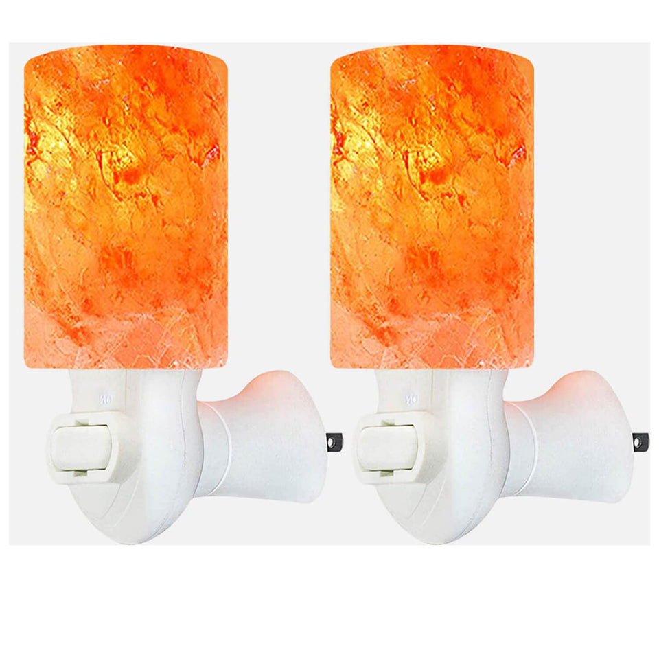 Spantik Himalayan salt night light front view with warm pink glow for cozy spaces.