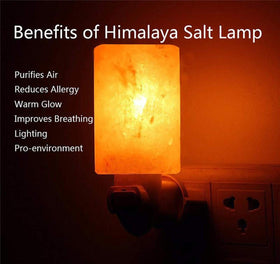 Spantik Himalayan salt night light side angle showing compact cylinder design.