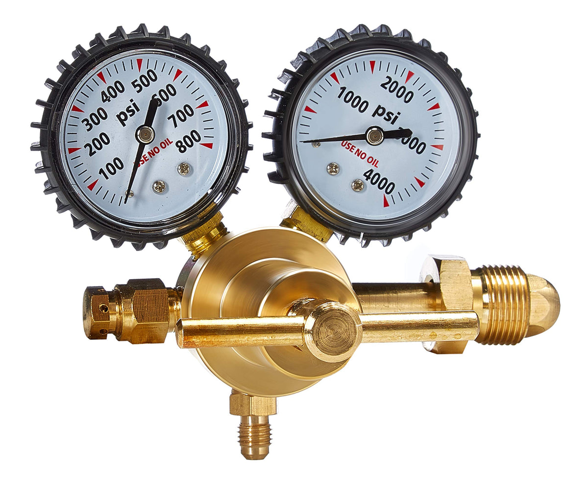 SPARC regulator with CGA580 inlet for safe inert gas hookups