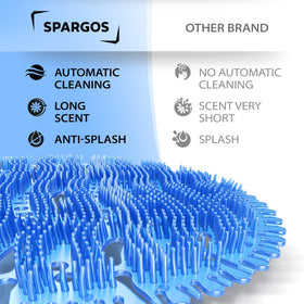 SPARGOS anti-splash-urinal-mats minimize splash back while maintaining fresh fragrance.