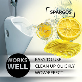 SPARGOS Urinal Splash Guards with gloves enable clean, hygienic setup.