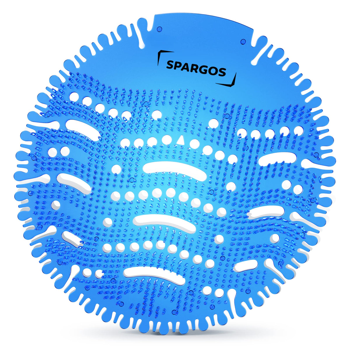 SPARGOS urinal-screen-deodorizer 24-pack keeps bathrooms smelling fresh with ocean breeze scent.