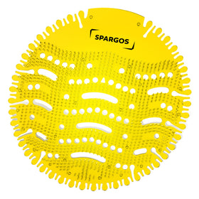 SPARGOS Urinal Screen Lemon Scent packaging enhances shelf appeal and easy storage.