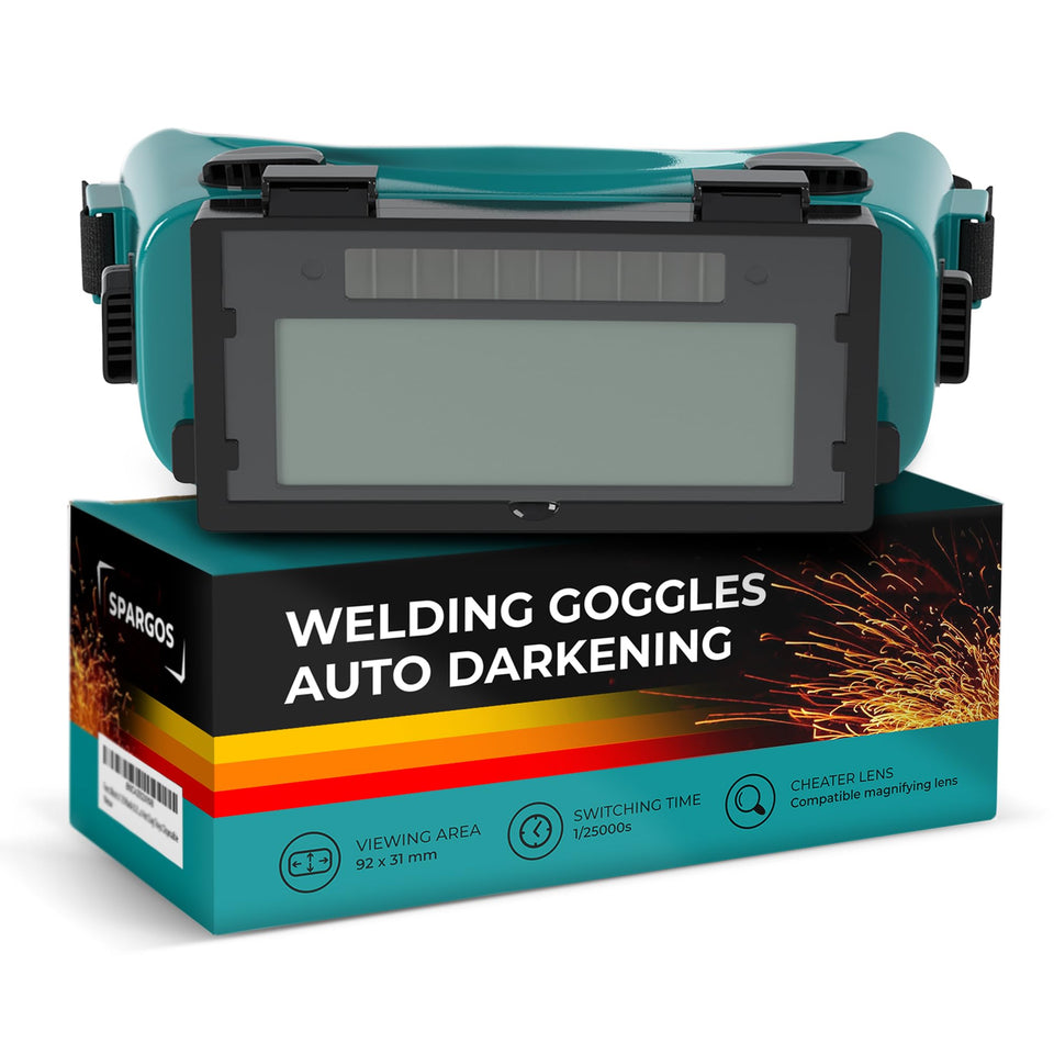 SPARGOS welding goggles with auto-darkening filter for safer welding tasks.