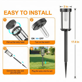 Sparkblaze auto on/off solar lighting activates at dusk for effortless ambiance.