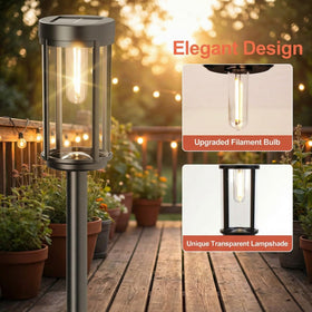 Sparkblaze modern classic lantern design guides guests along paths with glare-free lighting.