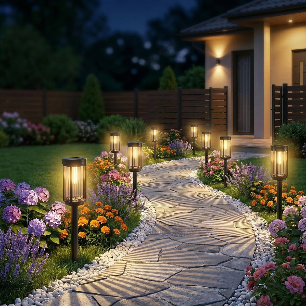 Sparkblaze waterproof stake lights withstand rain for year-round use