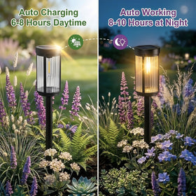 Sparkblaze stake light brightens a driveway edge for easy navigation