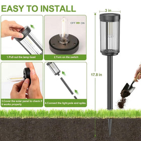 Sparkblaze stake light beside the patio creates cozy outdoor ambience