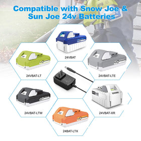 SPARKOLE 24VCharge QC wide compatibility with Snow Joe & Sun Joe 24V packs