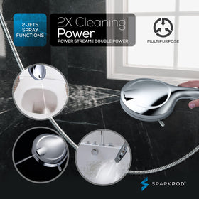 SparkPod 10-spray settings dial for personalized shower experiences.