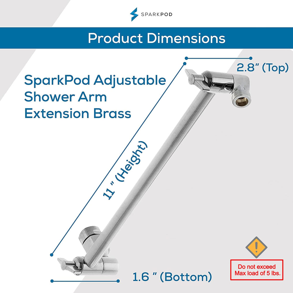 SparkPod brass extension arm angle adjustment to suit preferences.