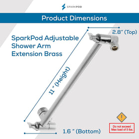 SparkPod brass extension arm angle adjustment to suit preferences.