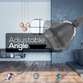 SparkPod charcoal grey finish adds modern style to any shower