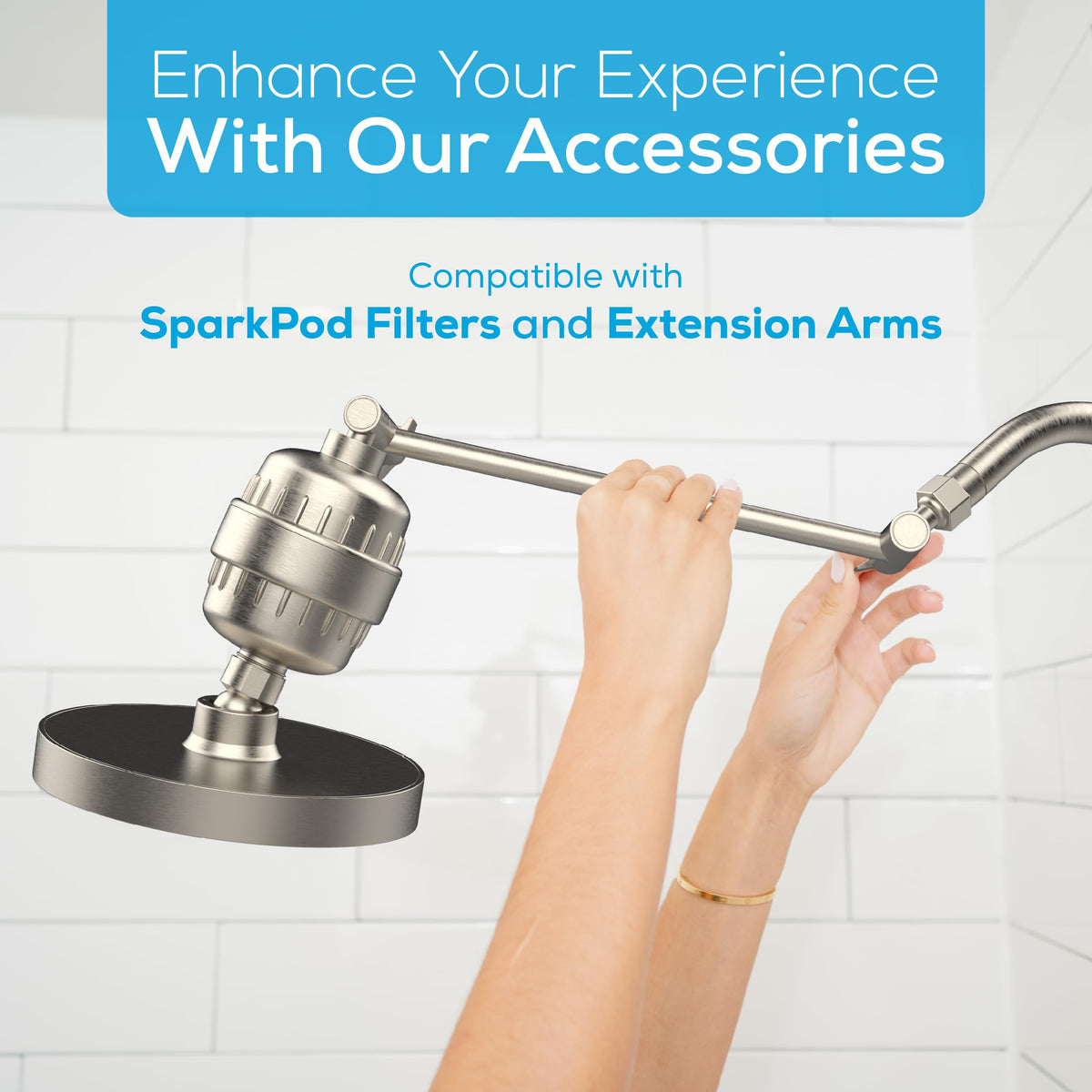 SparkPod energy-saving 1.8 GPM head reduces hot water usage