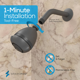 SparkPod high-pressure rain settings offer an invigorating wide spray
