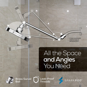 SparkPod high-pressure rainfall delivers a consistent shower experience.