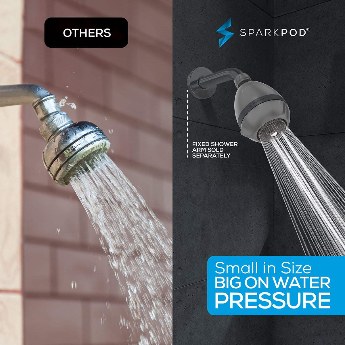 SparkPod no-clog nozzle keeps spray steady by reducing buildup
