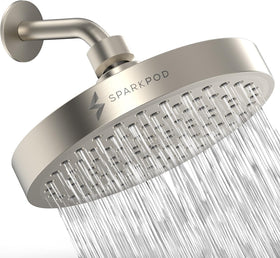SparkPod shower head high-pressure rain delivers a spa-like rinse with strong water flow