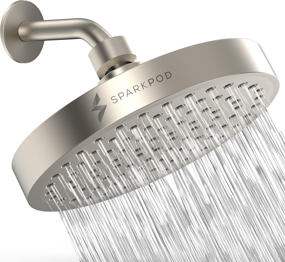 SparkPod shower head high-pressure rain delivers a spa-like rinse with strong water flow