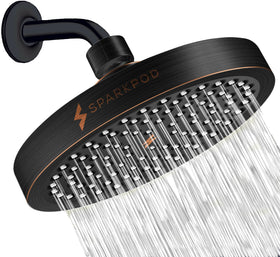 SparkPod shower head high-pressure rain delivers immersive full-body coverage.