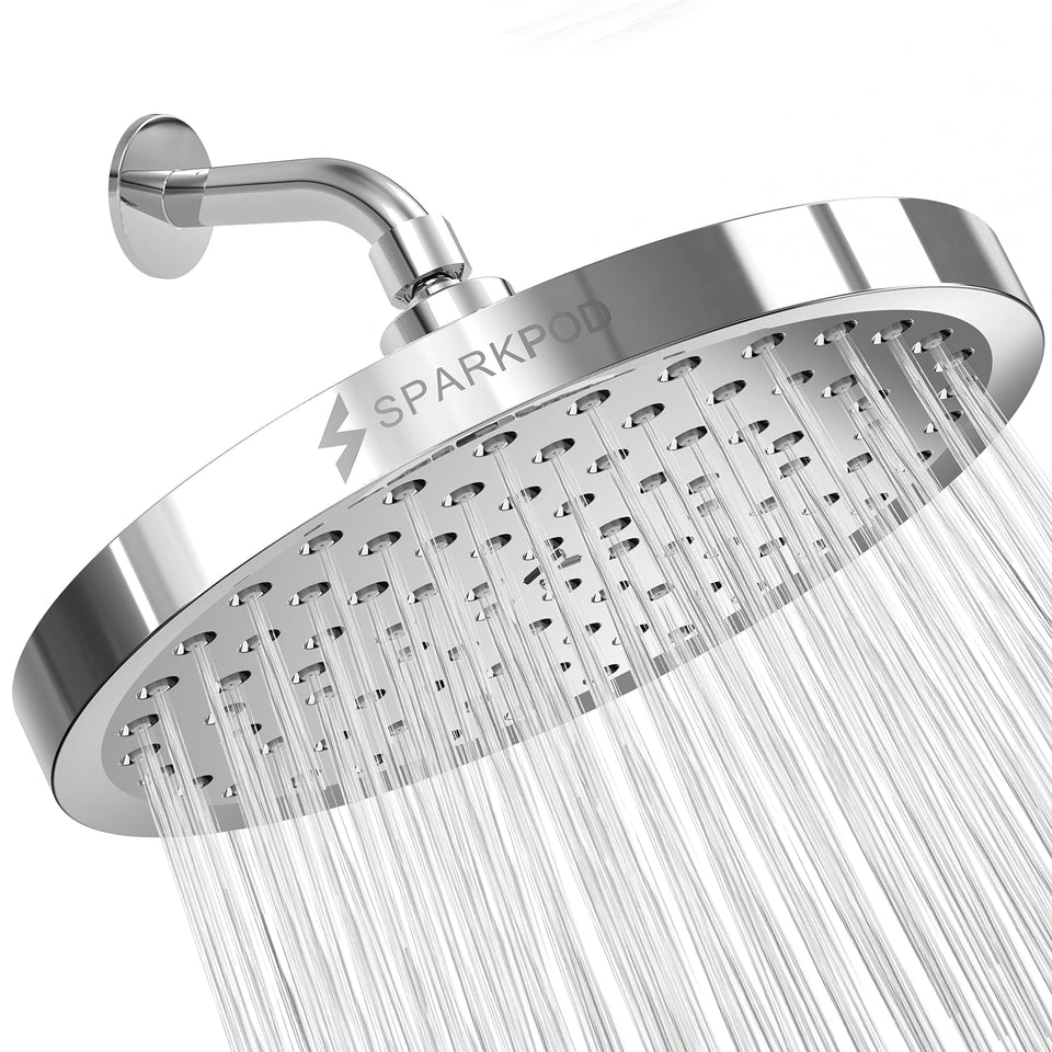 SparkPod shower head high-pressure rain spray for a powerful morning shower.