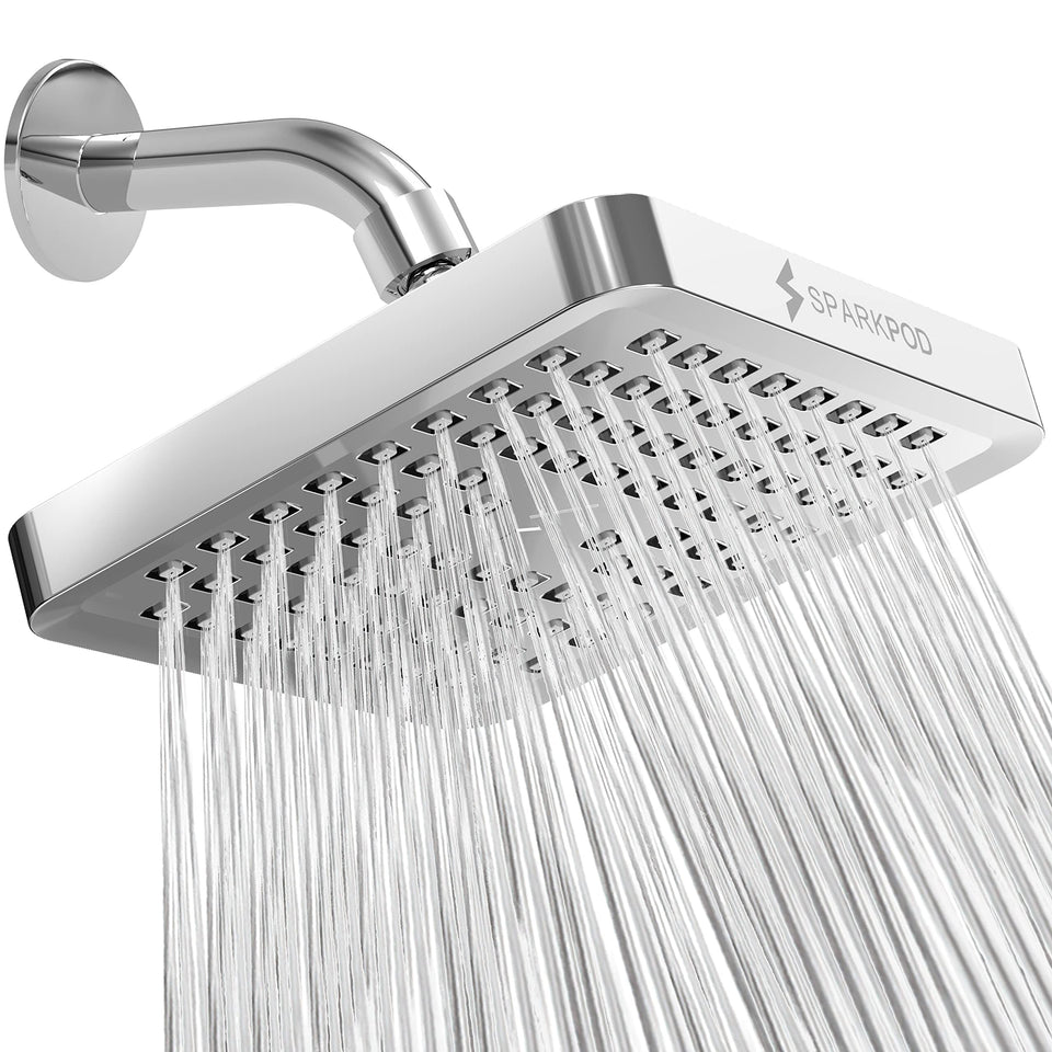 SparkPod shower head high-pressure rain provides a powerful, enveloping spray for refreshing showers