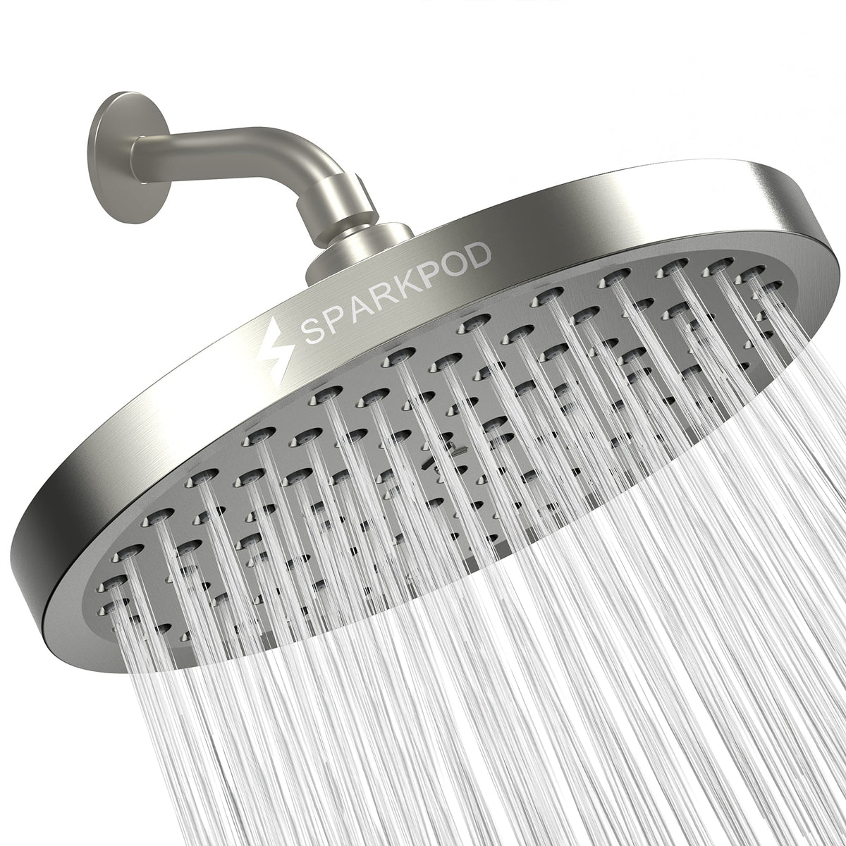 SparkPod shower head high-pressure rain for a full-body rinse.