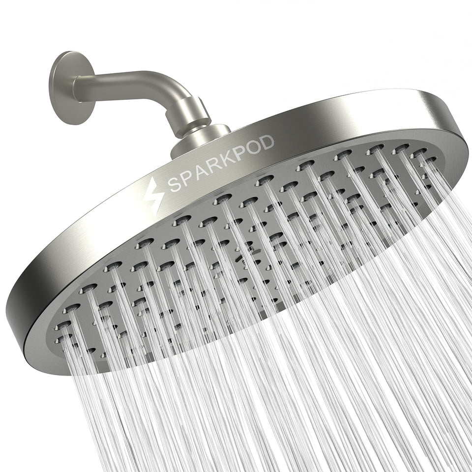 SparkPod shower head high-pressure rain for a full-body rinse.