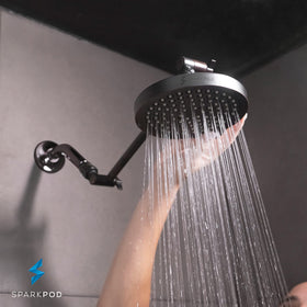 SparkPod shower head water-savings-1-8gpm helps reduce water usage without sacrificing flow.