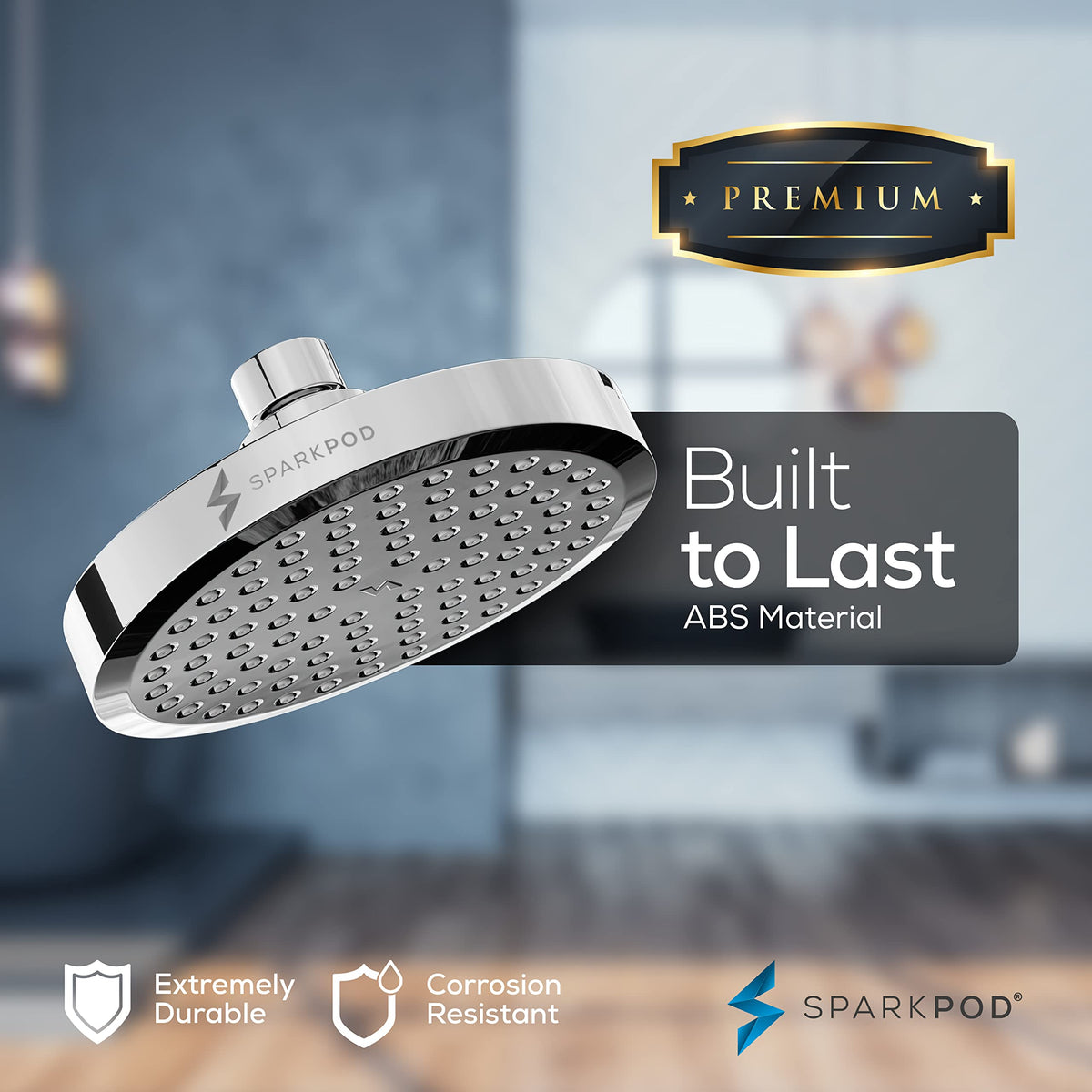 SparkPod universal arm compatibility fits most shower arms for easy upgrade.