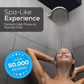 SparkPod universal installation fits standard shower arms in minutes without tools