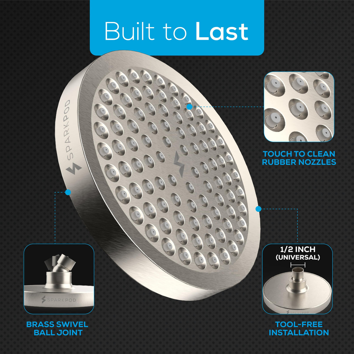 SparkPod water filter included for easier setup and cleaner water