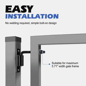 SPARKWHIZ four-pack hinges for complete gate support and balance.