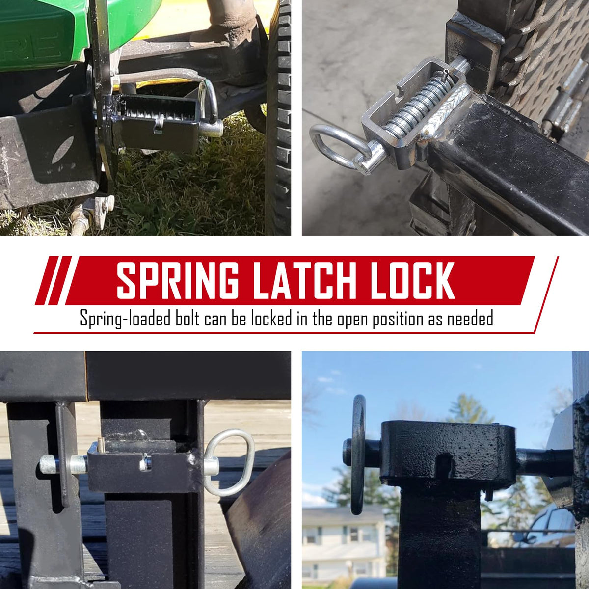 SPARKWHIZ trailer gate latch in action delivering secure access during loading and unloading.